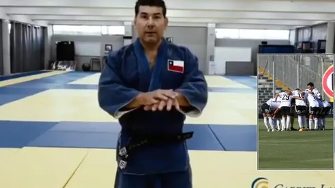 El Judoca Gabriel lama brinda charlas al plantel de Colo Colo | Foto: captura