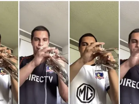 El trompetista que la rompió toda tocando el himno de Colo Colo