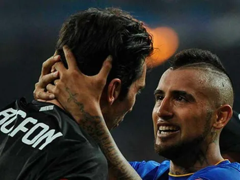 El saludo de Vidal a Buffon por su cumpleaños
