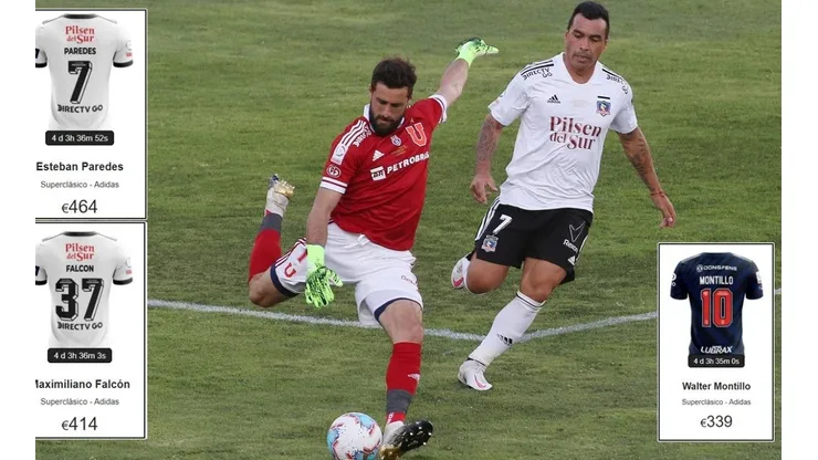 Continúa la subasta de camisetas en el Superclásico Social | Foto: Agencia Uno adaptada