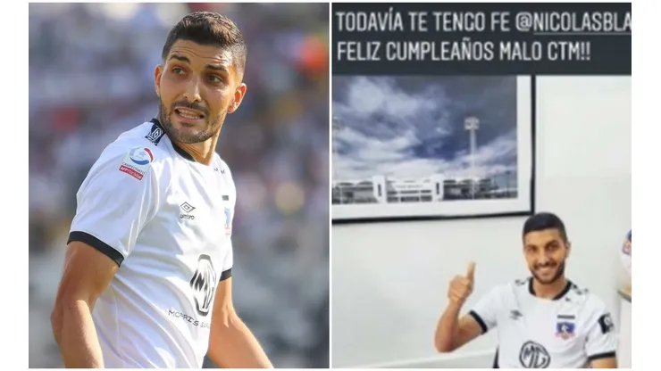 Nicolás Blandi estuvo poco atento al seleccionar el saludo.