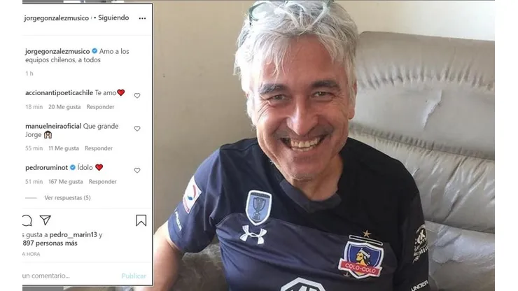 Jorge González con la camiseta de Colo Colo | Foto: captura
