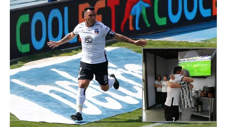 Carlos Caszely pide que se multipliquen los abrazos con Esteban Paredes | Foto: Agencia Uno adaptada