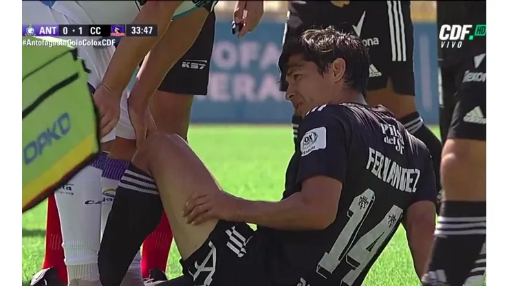 Matías Fernández sufrió una dura lesión en el primer tiempo.