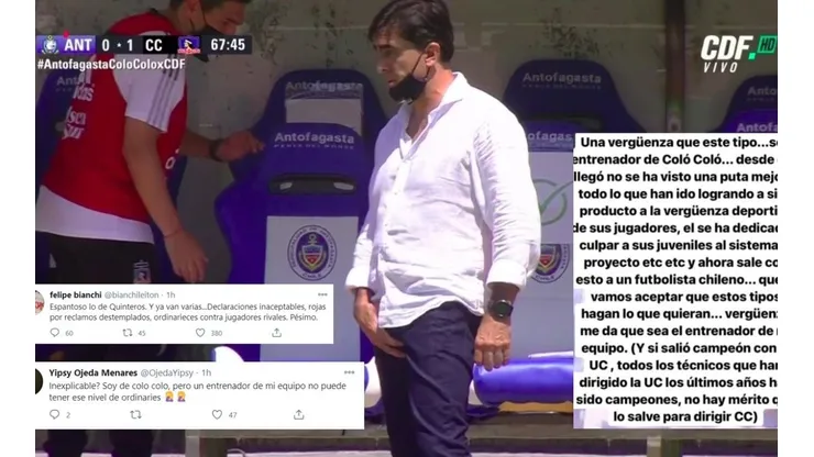 Reacciones de rechazó generó el gesto de Gustavo Quinteros | Foto: captura