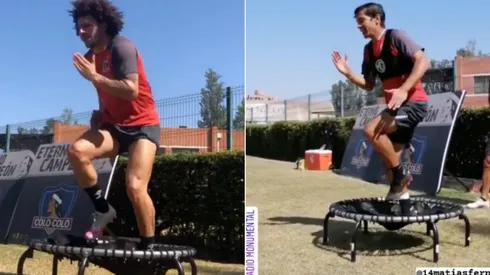 Mati Fernández a la par de Maxi Falcón