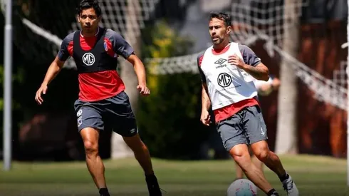 Los dos talentosos volantes fueron parte de los trabajos hoy en el Monumental.