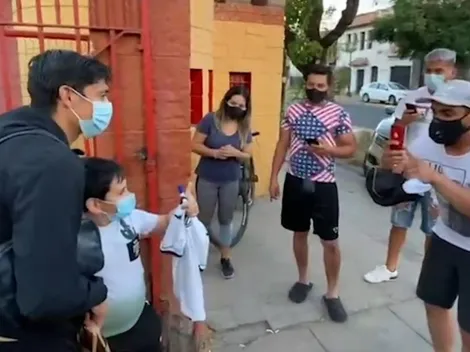 Matías la rompe al compartir con los hinchas tras la victoria