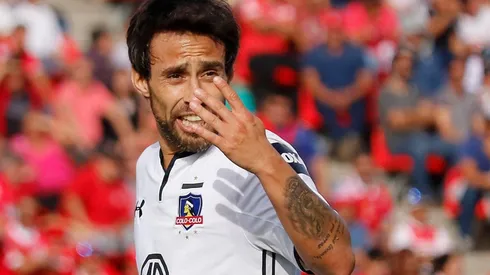 Jorge Valdivia - arenga a sus compañeros | Foto: Agencia Uno