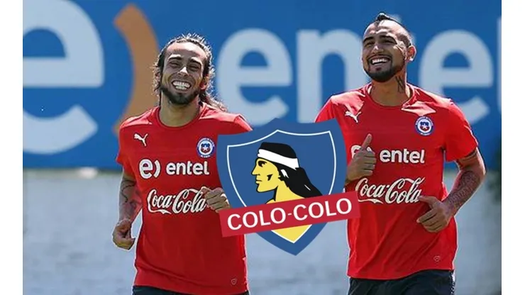 Jorge Valdivia y Arturo Vidal en la selección chilena.