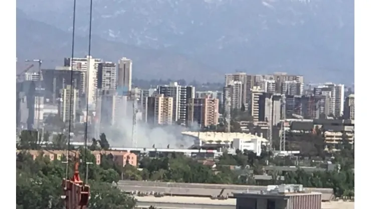 Estadio Monumental - Incendio | Foto: Twitter Lalo Emergencias @CD3EHH