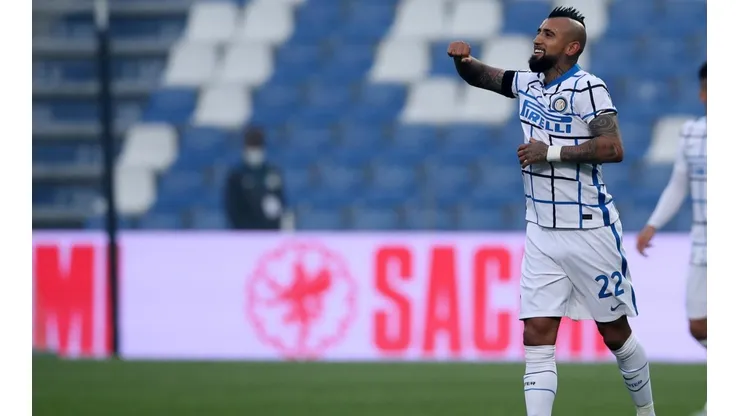 El remate de Vidal en el 2-0 de Inter