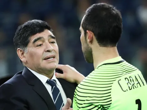 Claudio Bravo despide a Diego Maradona