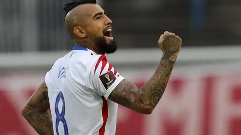 Arturo Vidal - Celebración - Chile vs Venezuela | Foto: Agencia Uno