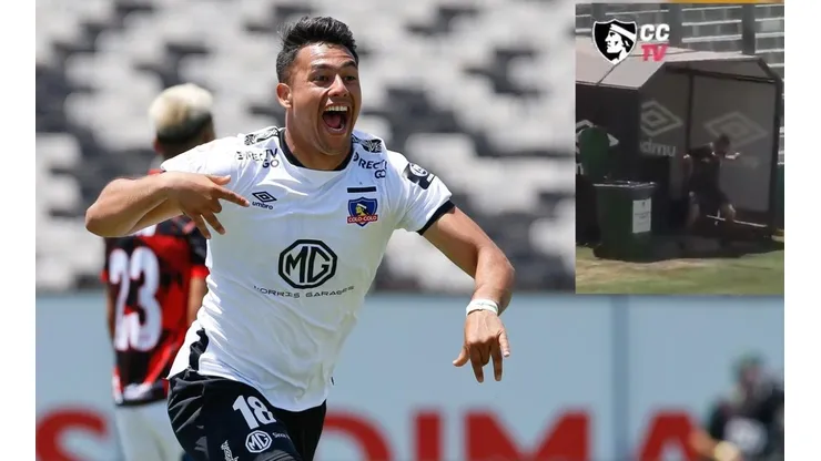 Ivan Morales festejando el gol | Foto: Agencia uno - Adaptada por Miguel Gutierrez- captura CCTV
