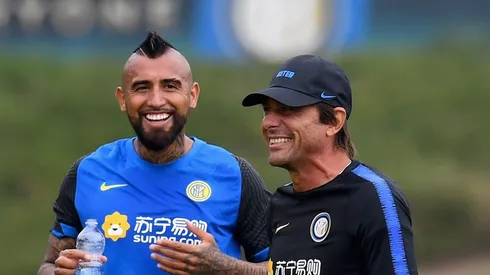 Vidal negó conflictos con Antonio Conte.