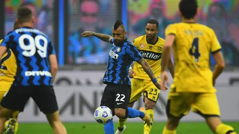 Arturo Vidal en el empate contra Parma