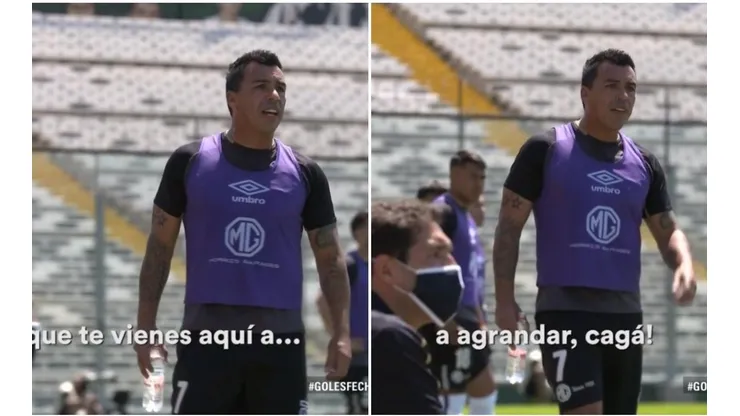 Esteban Paredes vivió caliente el duelo desde la banca de Colo Colo.