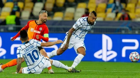 Arturo Vidal jugó 78 minutos y vio amarilla ante el Shakhtar Donetsk.