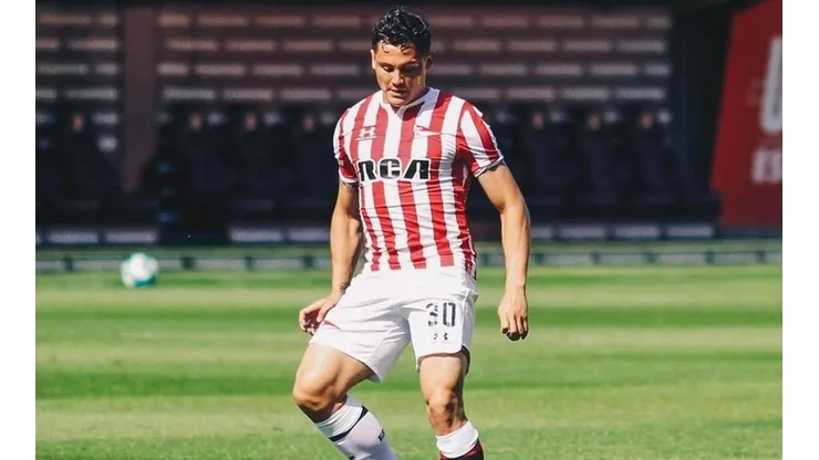 Juan Fuentes en el amistoso de hoy de Estudiantes