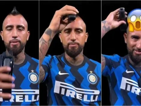 ¡Vidal se corta su icónico mohicano en el TikTok del Inter de Milán!