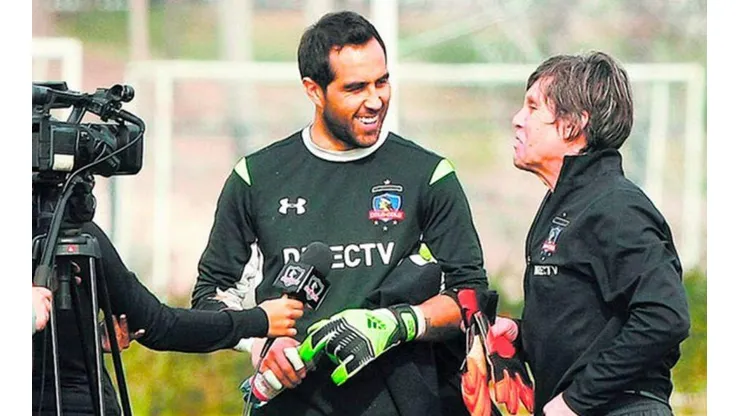 Julio Rodríguez y Claudio Bravo en Colo Colo