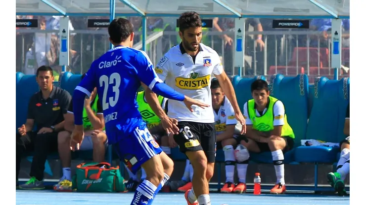 Olivi jugando en la última derrota de Colo Colo ante la U.