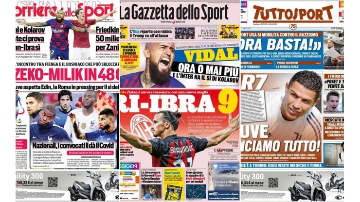 Arturo Vidal acapara todas las portadas de los medios italianos