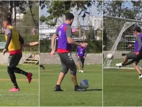 Video: la defensa colocolina se luce con golazos en la práctica