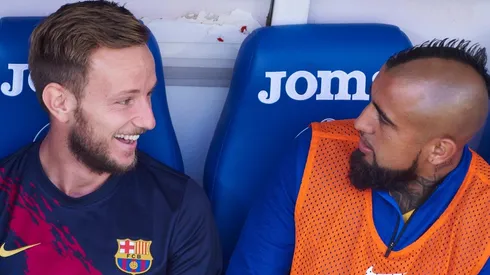 Ivan Rakitic y Arturo Vidal en el Barcelona