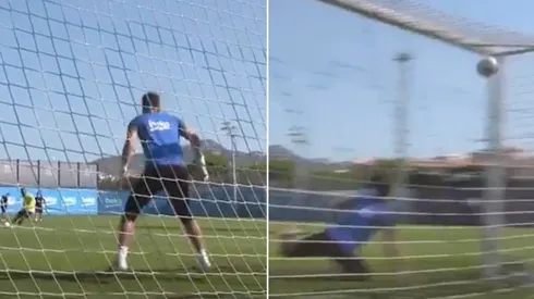 Vidal la colocó en un lugar imposible para el portero brasileño.