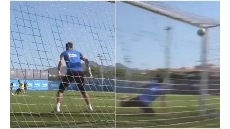 Vidal la colocó en un lugar imposible para el portero brasileño.