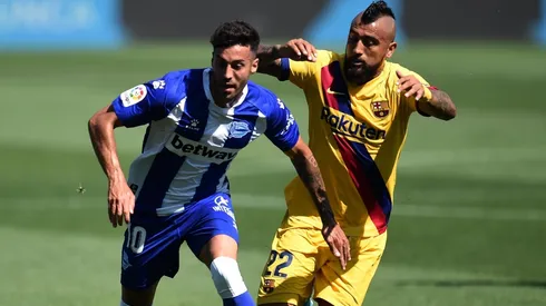 Arturo Vidal como defensor hoy en Barcelona