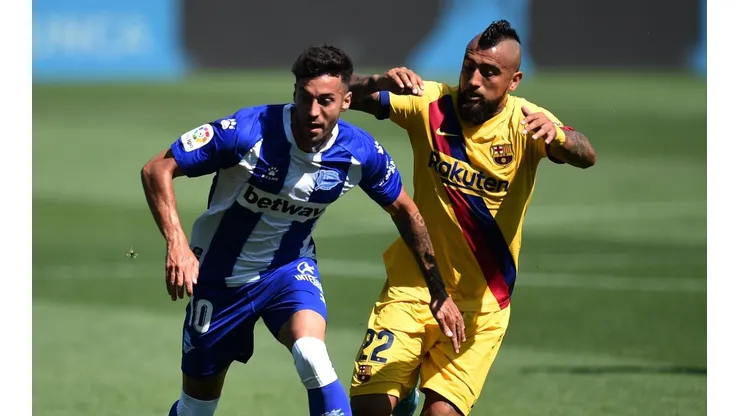Arturo Vidal como defensor hoy en Barcelona