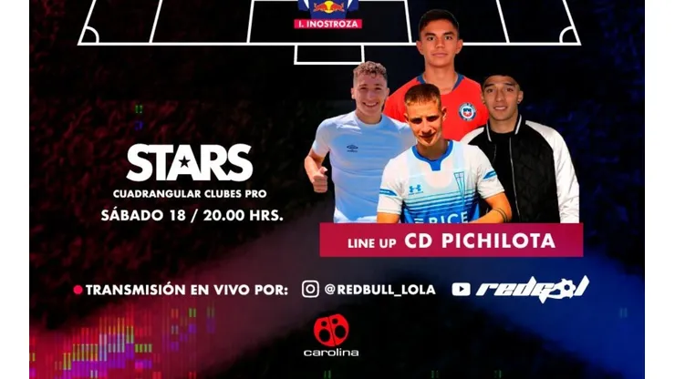 Bruno Barticciotto, César Fuentes, Luciano Arriagada, Branco Provoste y Vicente Pizarro jugarán el Red Bull Lola 12 Stars.