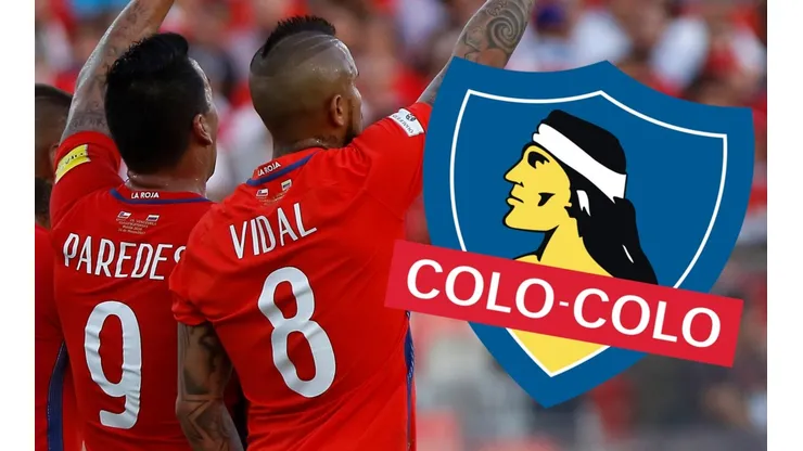 Paredes y Vidal en la selección chilena.
