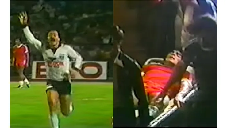Carlos Caszely marcó dos goles y Maradona terminó en camilla