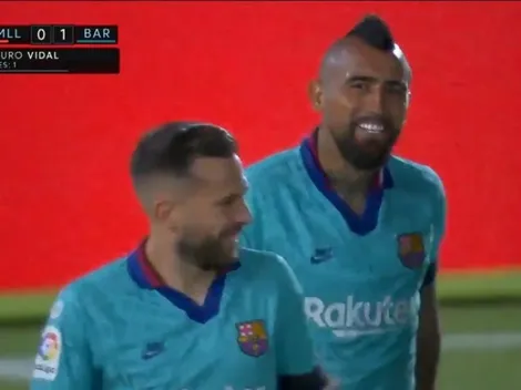 Arturo Vidal pone en ventaja al Barcelona con un tremendo cabezazo