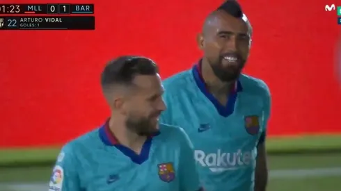 Arturo Vidal puso en ventaja al Barcelona en apenas dos minutos