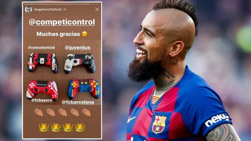 Vidal tiene sus controles personalizados de Colo Colo, Juventus, Bayern Múnich y Barcelona.