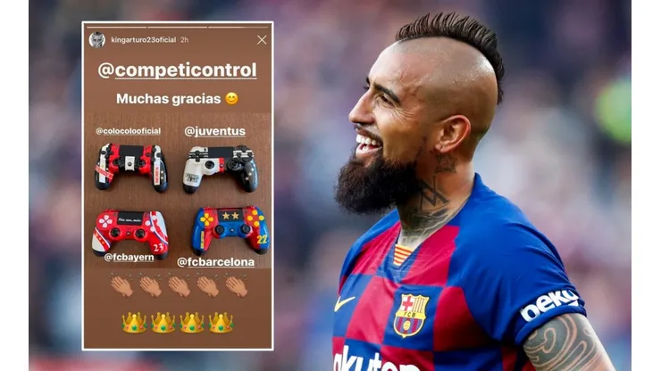 Vidal tiene sus controles personalizados de Colo Colo, Juventus, Bayern Múnich y Barcelona.