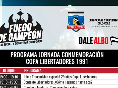 EN VIVO | CSD Colo Colo conmemora la Copa Libertadores 1991