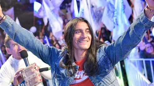 Mendoza en una actividad como candidato a Concejal de Viña del Mar.