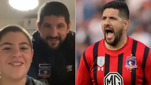 El ex portero albo acompañó a su hijo en la transmisión de Instagram Live.