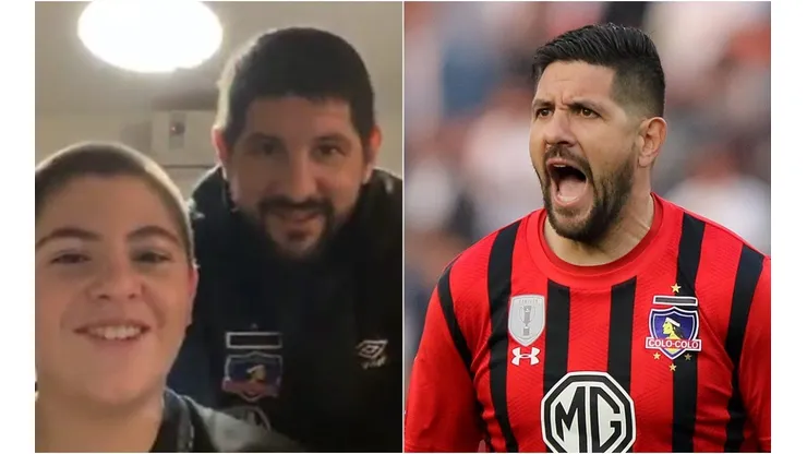 El ex portero albo acompañó a su hijo en la transmisión de Instagram Live.