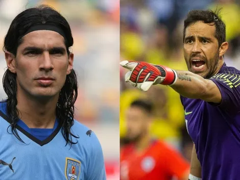 Sebastián Abreu quedó loco con el juego de pies de Claudio Bravo