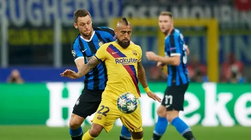 Arturo Vidal enfrentando al Inter