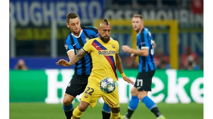 Arturo Vidal enfrentando al Inter