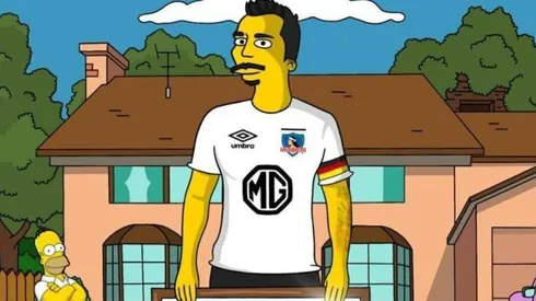 Esteban Paredes llega en versión Los Simpson