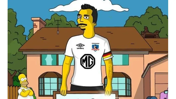 Esteban Paredes llega en versión Los Simpson